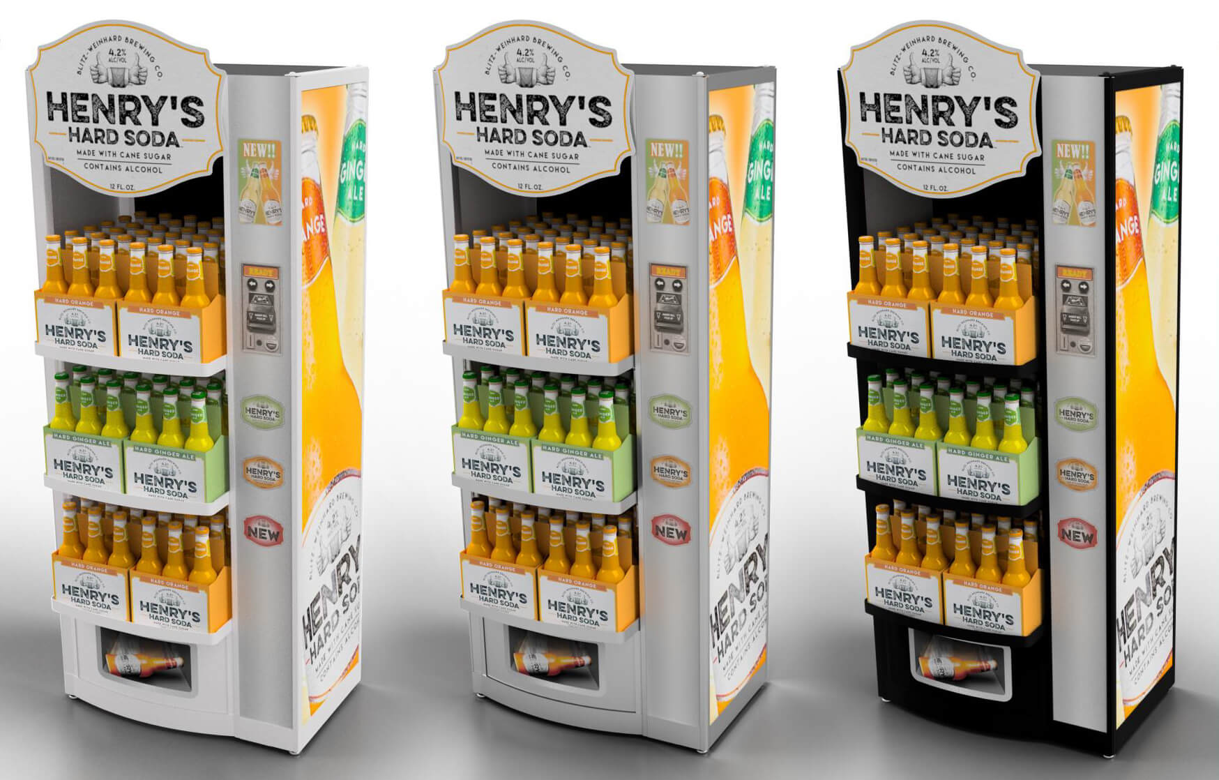 Henry's Hard Soda display