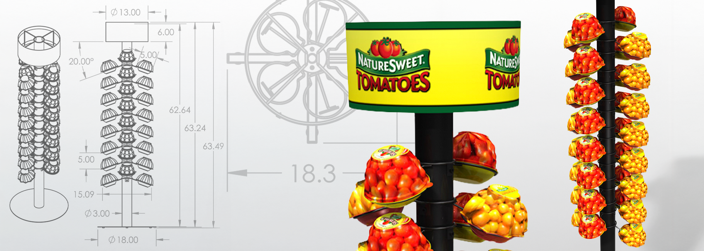 Retail display design schematic
