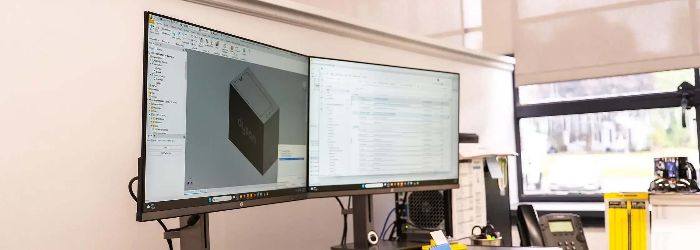 CAD files on a computer at Franklin Display