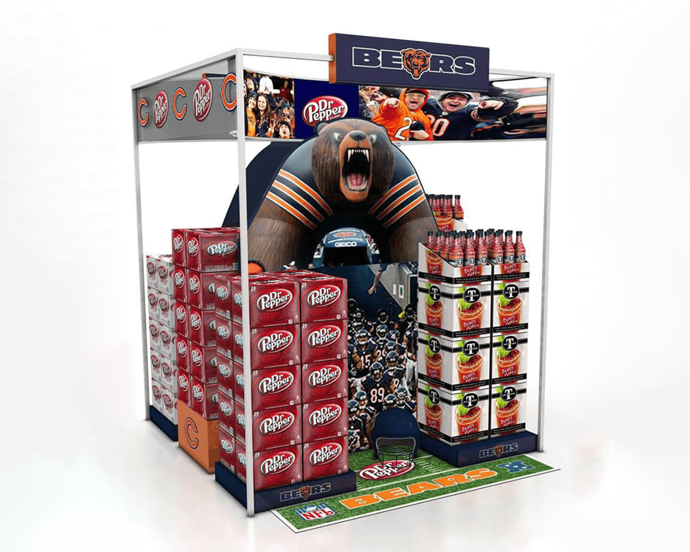 A visual merchandising display