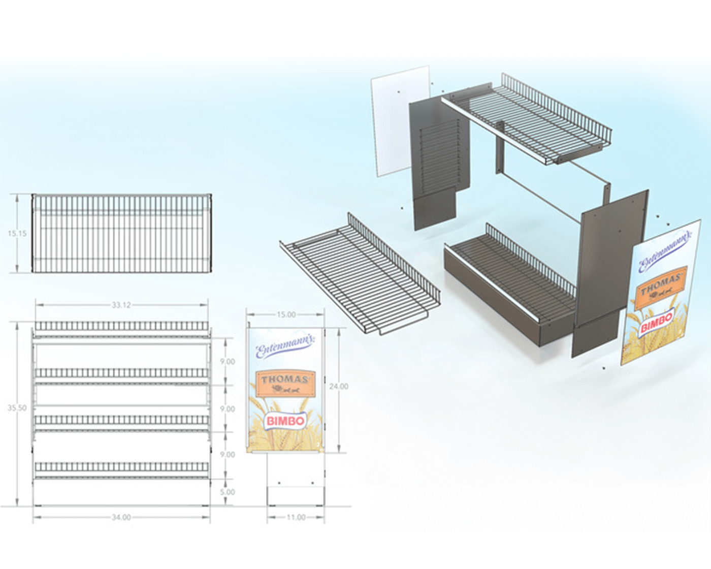 Diagram of Point of Purchase Display