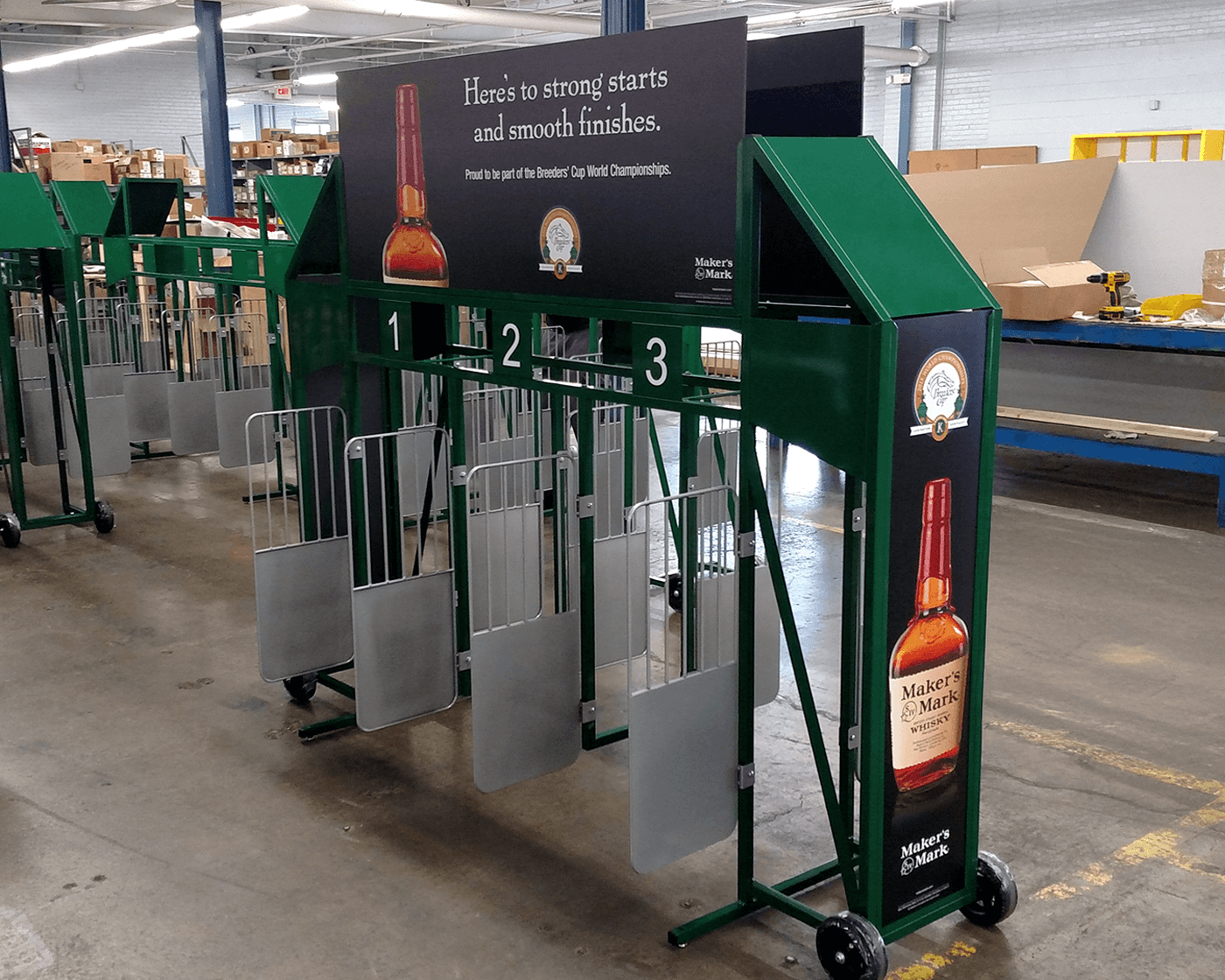 An empty retail display unit