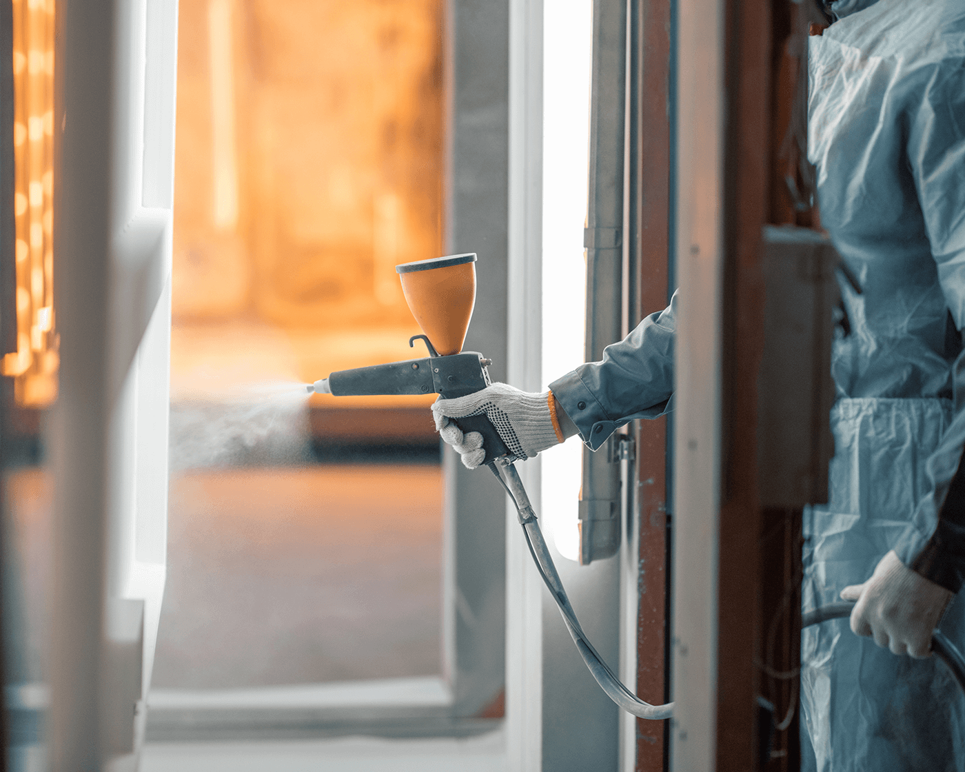 Powder coating a stainless steel fixture