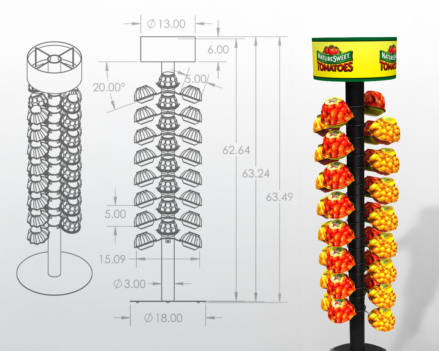 Retail display design schematic