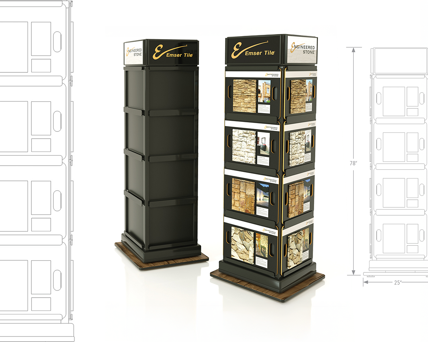 Image of in store display for tile samples